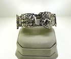 Antique Fratelli Coppini 800 Silver Victorian Gryphon Bracelet Ornate Filigree
