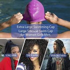 Extra Large Silicone Swim Cap For Braids   Dreadlocks - Waterproof  Long Hair
