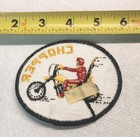 Vtg Chopper Harley Motorcycle Patch 3 5  Racing Riding Rider Hog Gold Red Black 