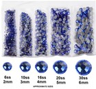 1200 Hotfix Iron On Crystal Rhinestones Multi Mixed Size 6ss 10ss 16ss 20ss 30ss