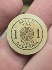 1940s Oklahoma 1 Mill Sales Tax Token For Old Age Assistance Cardboard Coin