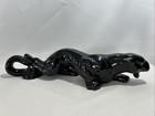 Vintage Black Panther Stalking Ceramic Figure Statue 14    Mid Century Modern