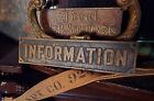 Architectural Salvaged Antique Bronze Plate Early 20thc
