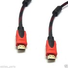 50ft Premium Hdmi Cable For Bluray 3d Dvd Ps Hdtv Xbox Lcd Hd Tv 1080p Black Red