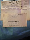 Vintage Western Union Telegram And Envelope