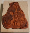 Santa Claus Wood Mount Rubber Stamp Delafield Stamp Company Christmas Toys P908