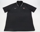 Nike Georgia Bulldogs Mens Xl Black Striped Performance Dri-fit Golf Polo Shirt