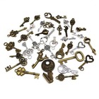 10pcs Retro Antique Vintage Old Looking Decorative Key Charms Jewelry Pendants