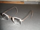 Antique Spectacles Ful-vue 1 10 12k Gold Filled Bifocal Rimless Glasses W  Case