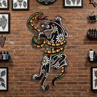 Traditional Tattoo Panther   Snake Metal Wall Art