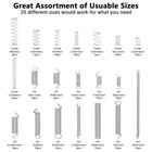 200pcs Spring Assortment Kit  20 Different Size Zinc Plated Extension And Compre