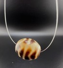 Tibet Nepali Taklok Double Wave Dzi Agate Stone Amulet Bead Pendant