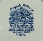 Vintage Salem Olde Staffordshire Blue English Village Platter s  12 1 2   Old