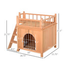 Wooden Pet House Dog Cat Puppy Room Bed Platform Bed Shelter Indoor Outdoor