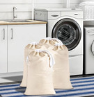4 Pack Xl Laundry Bags 28  X 36  Cotton Canvas Drawstring Heavy Duty Storage