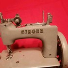 Vintage Singer Model 20 Toy Sewing Machine Handcrank Tan brown