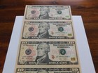 Uncut Sheet Of  4  U s   10 Dollar Bills Series Year 2009 Brand New  Item  595 