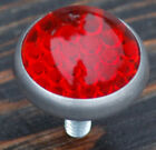 Red Round Glass Jewel Reflector Vintage Schwinn Bicycle Rack Antique Bike Car