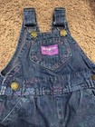 Vintage Baby Bgosh Oshkosh Floral Denim Overalls Vestbak 12 Mos