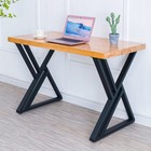 Minwadil 2pcs 28 H X 20 W Black Cast Iron Metal Table Legs Industrial Modern