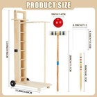 6 Player Croquet Set With Wooden Stand Mallets Balls Wickets For Outdoor Lawn