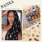  184pcs Hair Jewelry For Braids Snake Moon Braid Clips Dreadlocks Accessories 