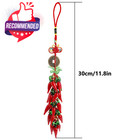 Feng Shui Attracts Wealth Chili Copper Coin Pendant Protect House Eliminating