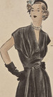 Vintage Vogue Pattern 6669 Dress   Size 14  Bust 32  Ca  1949 