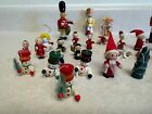 Vintage Miniature Wooden   Other Ornaments Christmas Lot Of 30 1-4    Sell As Is