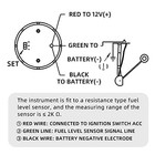 12v 24v Universal 2  52mm Fuel Level Gauge Auto Car Stainless Steel With Led