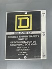 Square D 82343 100-amp 600-vac 250-vdc Double Throw Manual Transfer Switch 3-p