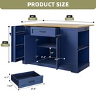 50  Rolling Kitchen Storage Cart W  Foldable Top  Outlets   Hidden Trash Storage