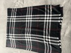 Burberry Cashmere Plaid Twill Scarf Black White Red Rectangle Women