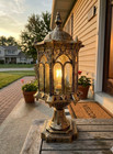 Gothic Revival Antique Gold Accent Lantern