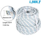 Lablt 5 8  X 150  Double Braid Polyester Rope Arborist Bull Tree Rigging