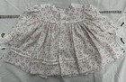 Vintage Floral Dress 3-6 Months Button Up Bow Collared Embroidered