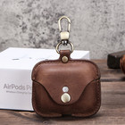 For Apple Airpods Pro Case Crazy Horse Leather Hook Portable Anti-drop Cover