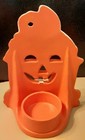 Halloween Tealite Ceramic Candle Holder Pumpkin With 3 Friendly Ghosts