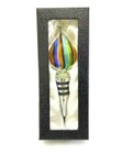 Glass Wine Bottle Stopper Glass Teardrop Swirl Nib