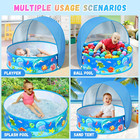 Baby Beach Tent  Pop-up Above Ground Pool  Foldable Kiddie Pool With Sun Shelter