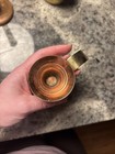 Vintage Gregorian Copper Chamber Candlestick Holders With Brass Loop Made In Usa