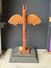 Vintage Native American Wood Totem Pole     The Cherokee Collection Tag 25 
