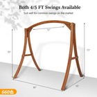 660 Lbs Patio Wooden Porch Swing Stand Easy Assembly 80 X 56 X 73 In  Pine Wood
