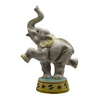 Vintage Circus Elephant Figurine Trunk Up Good Luck Decor Ceramic Statue