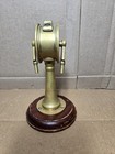 Vintage Brass Nautical Ship Engine Room Telegraph Nautical Wood Base 6    Decor