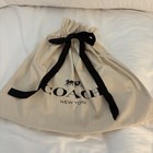 Coach Dust Bag Purse Cover  Linen Material  Ivory Color  Drawstring  19   x16    New