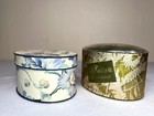 Vintage Powder Box Lot Of 2 Faberge Aphrodisia   Bill Blass Country Garden Full
