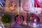 35 Pokemon Coin Lots Of Rare Htf Plus Comes With Charizard Playmat Don   t Miss