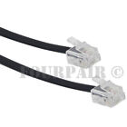 25ft Telephone Line Cord Cable Wire 6p4c Rj11 Dsl Modem Fax Phone To Wall Black