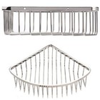 Stainless Steel Corner Shower Caddy Basket Storage Shelf Wall Mounted Holder